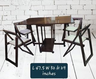 Japan Quality Folding Dining Table and Chairs Set