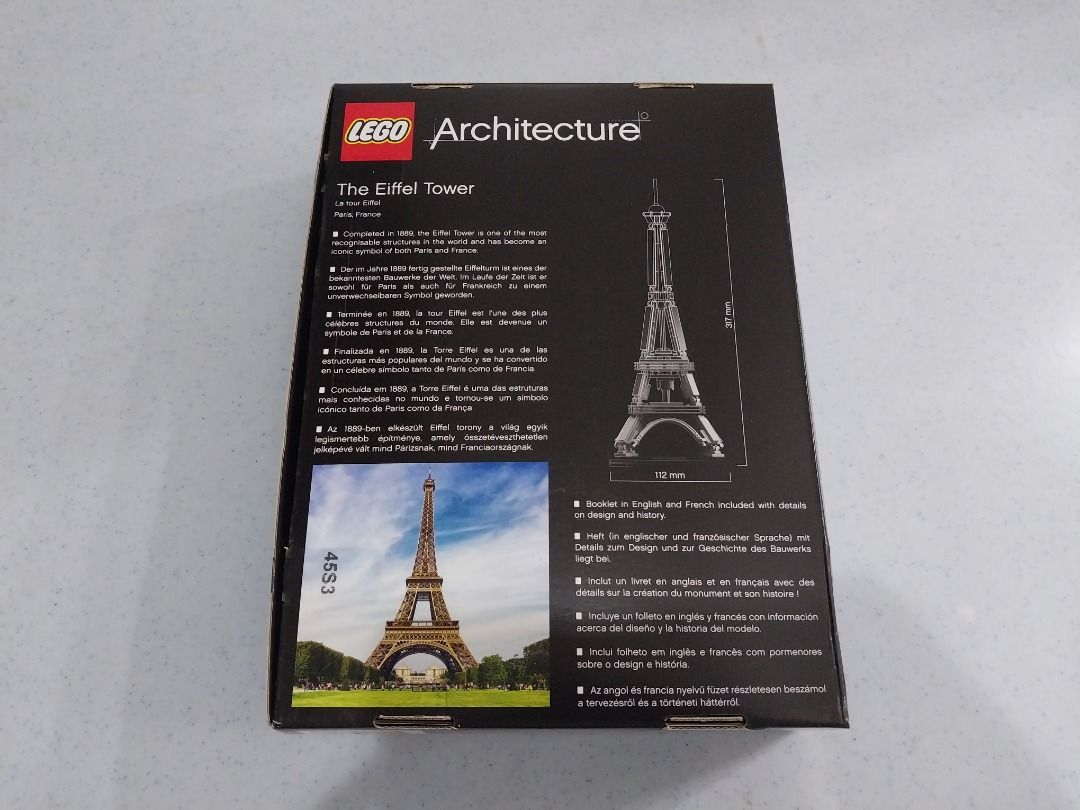 LEGO Architecture 21019 The Eiffel Tower Brand New Retired Set, Hobbies ...