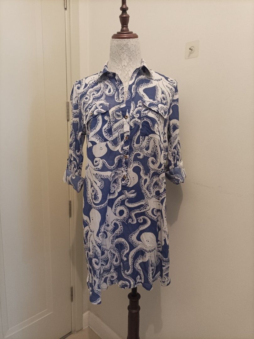 Lilly Pulitzer navy octopus dress Women s Fashion Dresses Sets Dresses on Carousell