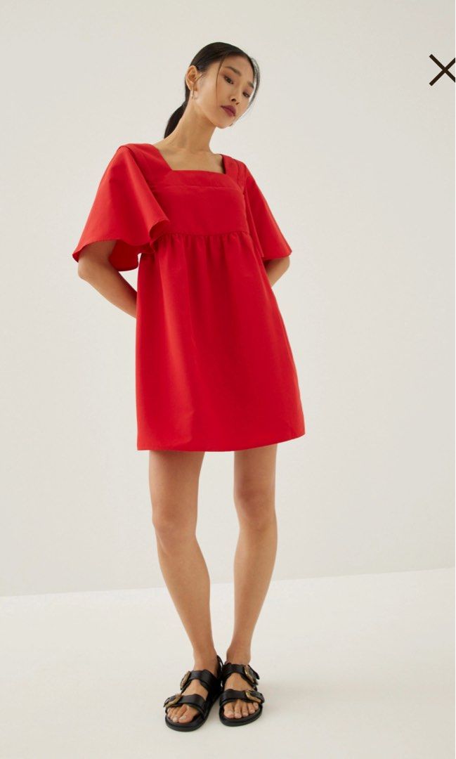 Love Bonito red babydoll dress Women s Fashion Dresses Sets Dresses on Carousell