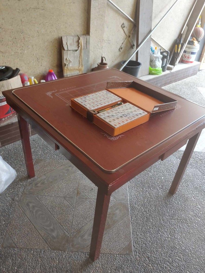 Mahjong table mahjong set (Category: Other Home Furniture) located in San Juan City. Submitted by eliseeemoreno (Listing ID 1310964493, Image 3). Description: wooden mahjong table available folding sets mahjong set available 35mm standard size i'mported materials hi quality plastic made pm me for fast transaction order now deliver later pm me for details g cash payment accepted upon delivery 💯 brand new stock 09569704379.