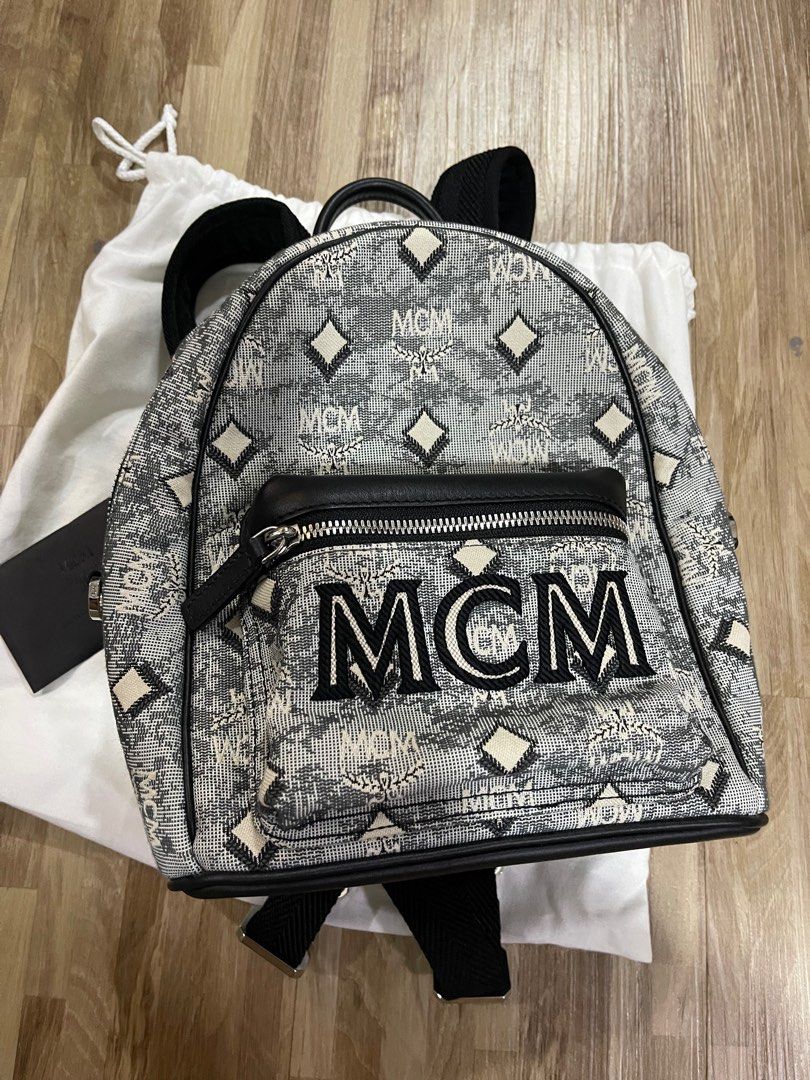 Vintage Mcm Book Bags Vintage Mcm Backpacks Men MCM GREY