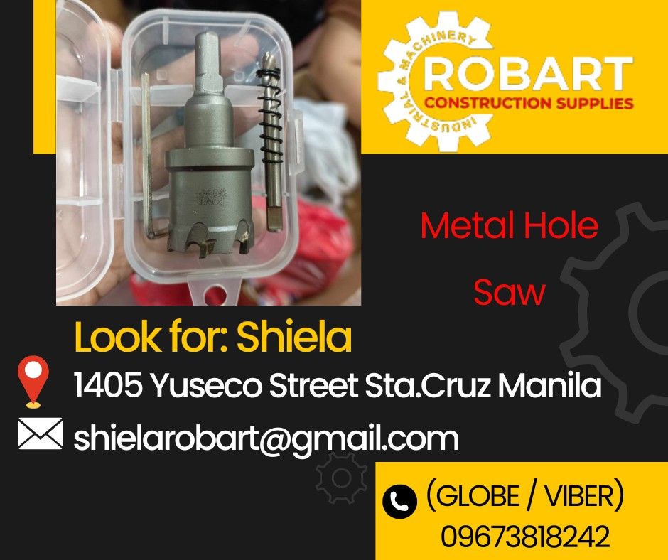 Metal Hole Saw (Category: Construction Tools & Equipment) located in Caloocan City. Submitted by shielaroba44709 (Listing ID 1310869673, Image 1). Description: Metal Hole Saw Size: 1 1/4 SEND US MESSAGE FOR INQUIRIES ‼️‼️ Call: 09673818242 / 09662708845 Landline: 8636-3005 / 7746-6248 / 7002-2872 Look For: Shiela Robart Email: shielarobart@gmail. com robartconstructionsupplies@gmail. com 🔵100% Trusted Supplier 🔵Competitive Price 🔵𝑾𝒆 𝒂𝒓𝒆 �