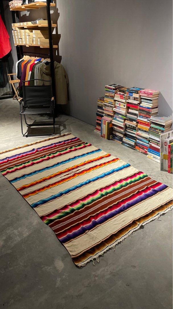 Mexican blanket rug top