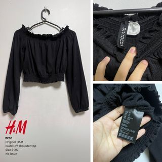 Original H&M Black Off-shoulder top