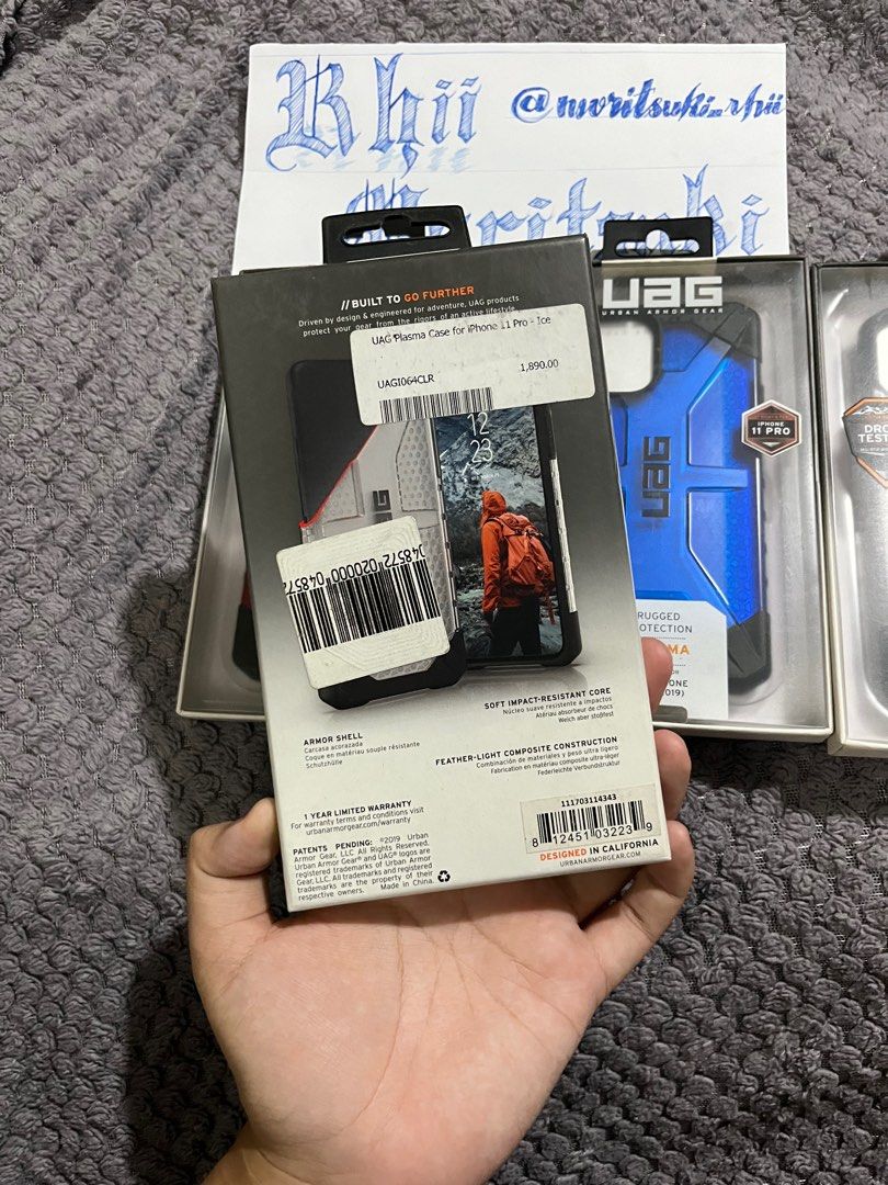 Original Urban Armor Gear Case Plasma Series for iPhone 11 Pro (Category: Other Gadgets) located in Rizal. Submitted by moritsuki_rhii (Listing ID 1310934452, Image 2). Description: For Sale Original Urban Armor Gear Case Plasma Series for iPhone 11 Pro ₱1,000 each‼️‼️‼️ Original price: ₱1,890 Available colors: ✅Ash ✅Cobalt ✅Magma ✅Ice 📍Taytay, Rizal .