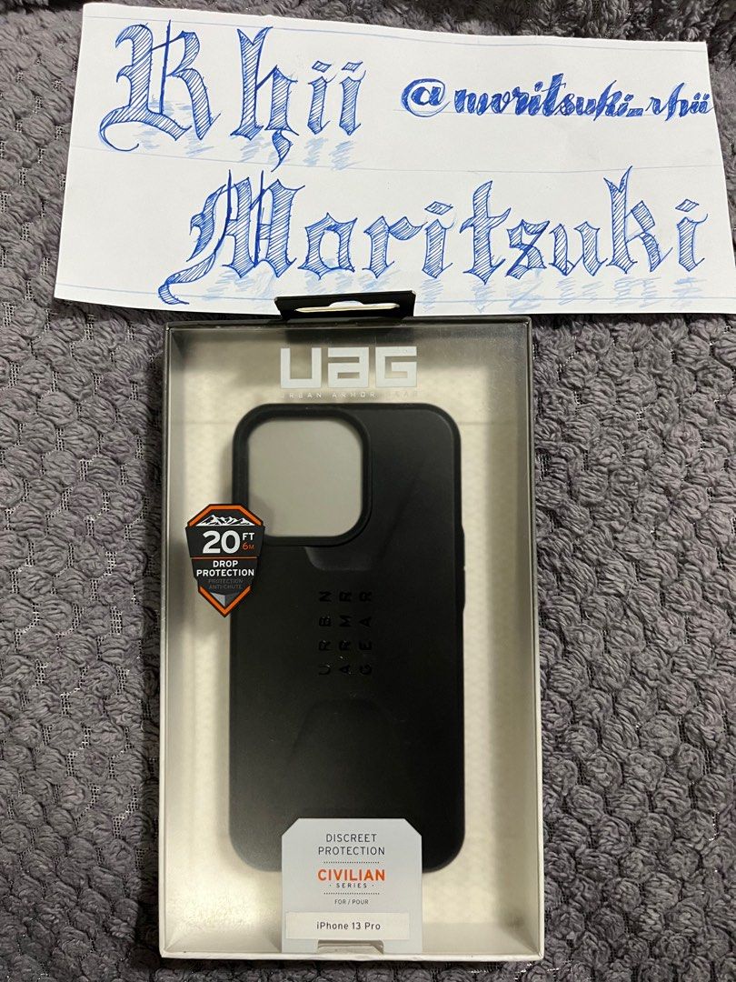 Original Urban Armor Gear Case Civilian Series for iPhone 13 Pro (Category: Cases & Sleeves) located in Rizal. Submitted by moritsuki_rhii (Listing ID 1310935995, Image 1). Description: For Sale Original Urban Armor Gear Case Civilian Series iPhone 13 Pro ₱1,500 only‼️‼️‼️ Original price: 2,390 Available color:✅Black 📍Taytay, Rizal .