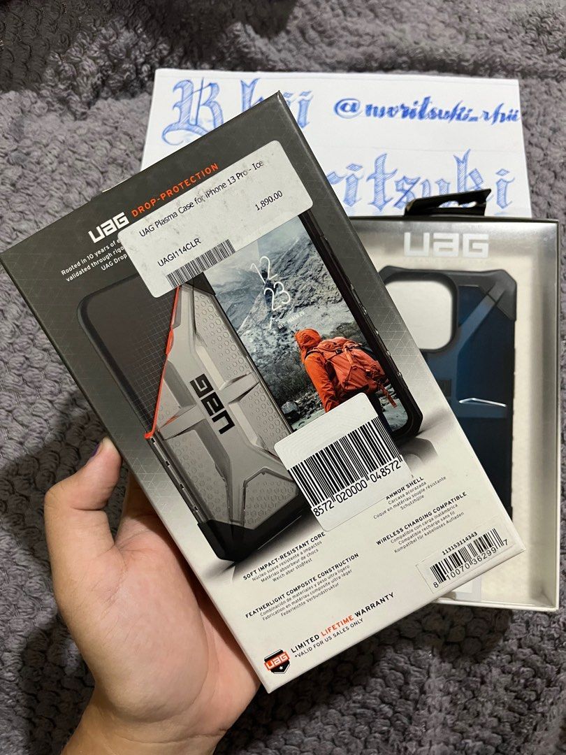 Original Urban Armor Gear Case Plasma Edition for iPhone 13 Pro (Category: Cases & Sleeves) located in Rizal. Submitted by moritsuki_rhii (Listing ID 1310937442, Image 2). Description: For Sale Original Urban Armor Gear Case Plasma Edition for iPhone 13 Pro ₱1,000 each‼️‼️‼️ Original Price: ₱1,890 Available colors: ✅Ice ✅Mallard 📍Taytay, Rizal.