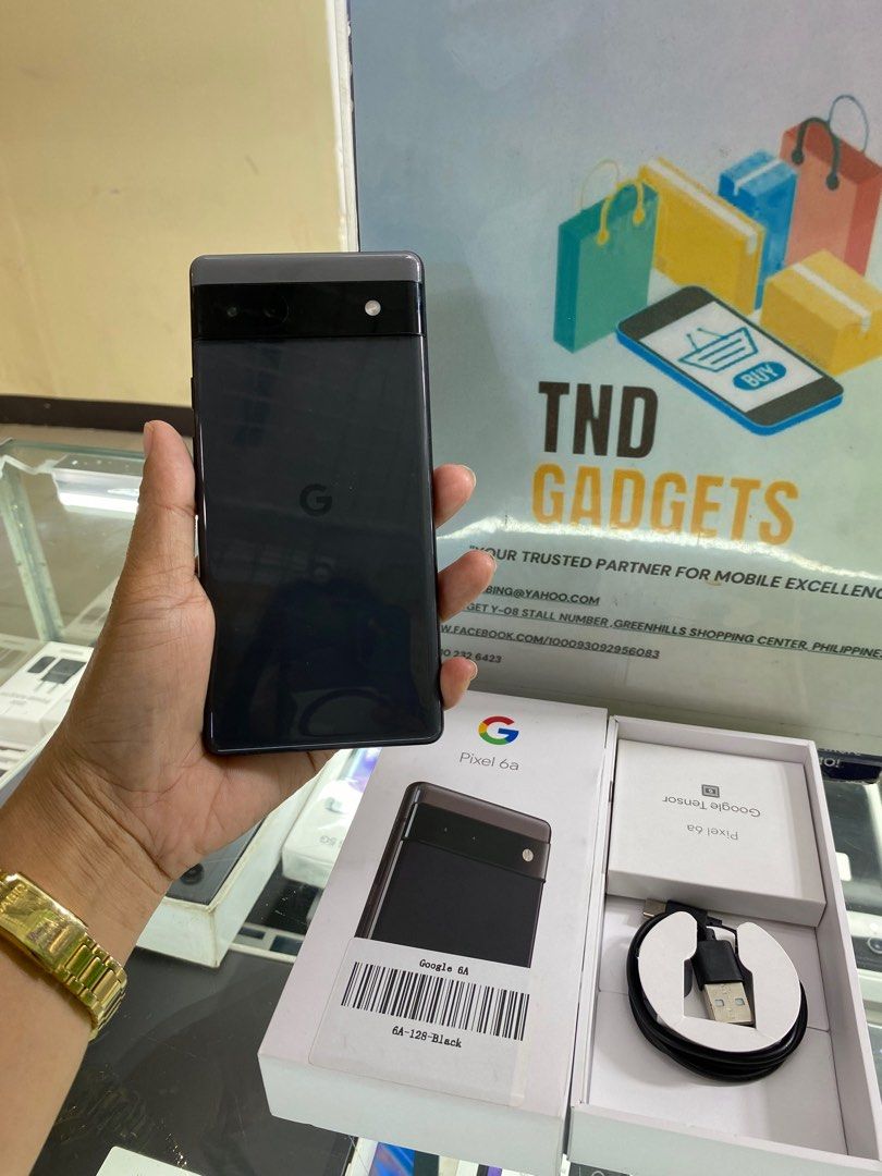 Pixel 6a (Category: Google Pixel) located in Pasig City. Submitted by melissaomb01623 (Listing ID 1310861124, Image 2). Description: Pixel 6a 6gb Ram 128gb Rom good as new openline complete with box 💯smooth no issue check all u want 📌pick up store in greenhills shopping center 📌we do cod in metro manila and near provinces just add sf only 📌we ship nationwide via LBC 💯we accept swap/trade in 📌we accept credit card/ggives 📌for fast transacti