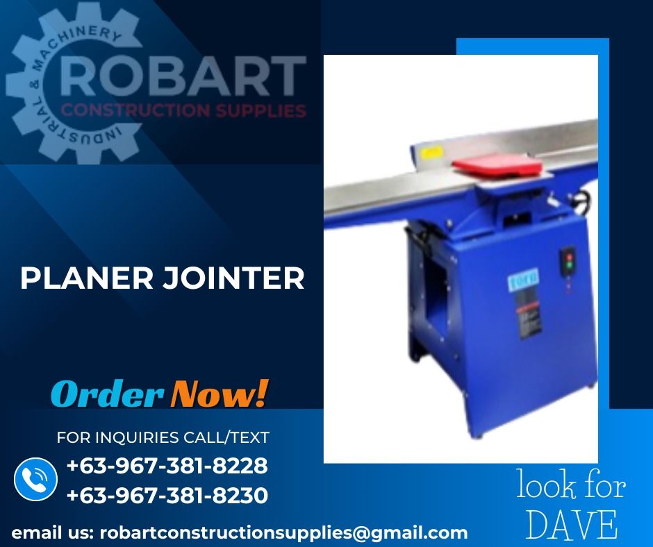 PLANER JOINTER (Category: Construction Tools & Equipment) located in Caloocan City. Submitted by gabo. (Listing ID 1310909665, Image 1). Description: SALE❗ ❗ ❗ SALE❗ ❗ ❗ SALE❗ ❗ ❗ LOOK FOR: Dave T. Cariño 0 9 6 7 3 8 1 8 2 2 8 / 0 9 6 7 3 8 1 8 2 3 0 7 7 4 6-6 1 4 8 / 7 0 0 2- 2 8 7 2 / 8 6 3 6-3 0 0 5 𝑹𝑶𝑩𝑨𝑹𝑻 𝑪𝑶𝑵𝑺𝑻𝑹𝑼𝑪𝑻𝑰𝑶𝑵 𝑺𝑼𝑷𝑷𝑳𝑰𝑬𝑺 📍S&L BUILDING, 1ST & 2ND FLOOR, 1405 YUSECO ST, STA CRUZ, MANILA SEND US MESSAGE FOR INQUI