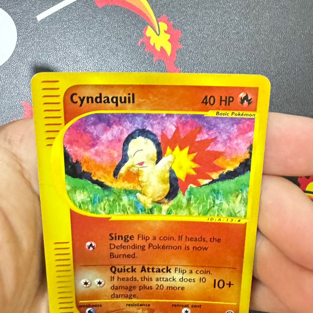 POKEMON CARD HOLO VINTAGE CYNDAQUIL EXPEDITION REVERSE HOLO 104