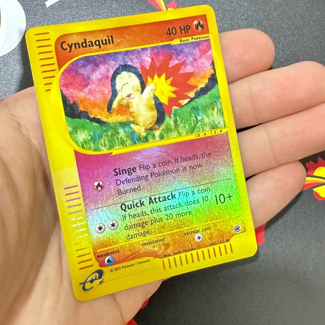 POKEMON CARD HOLO VINTAGE CYNDAQUIL EXPEDITION REVERSE HOLO 104 165, Hobbies & Toys, Collectibles & Memorabilia, Vintage Collectibles on Carousell POKEMON CARD HOLO VINTAGE CYNDAQUIL EXPEDITION REVERSE HOLO 104 165, Hobbies & Toys, Collectibles & Memorabilia, Vintage Collectibles on Carousell