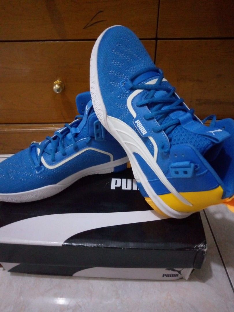 PRELOVED] PUMA LEGACY MM PALACE BLUE- ULTRA YELLOW SEPATU COWOK