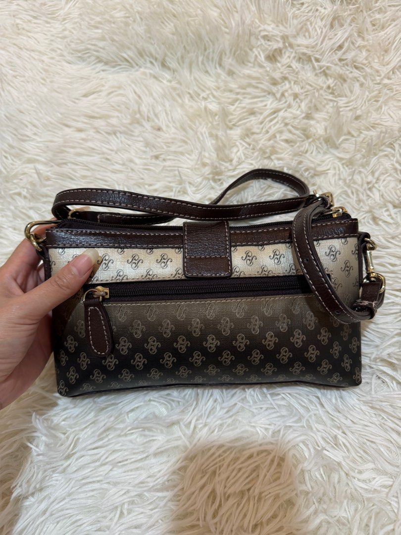 Bag Pierre Cardin Pochette Pierre Cardin Clutch Bags Brown Exotic