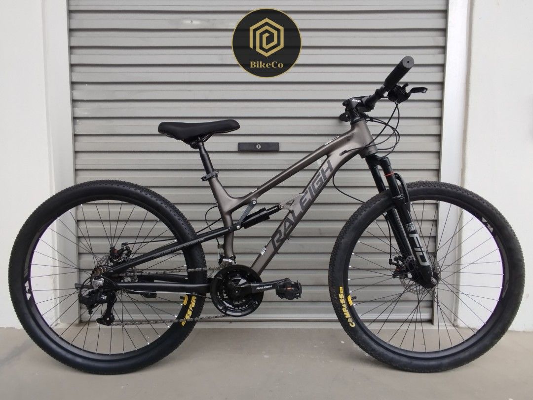 RALEIGH XC Alloy Full Suspension Mountain Bike Soft Tail 24 Speed Full Sus MTB Bicycle