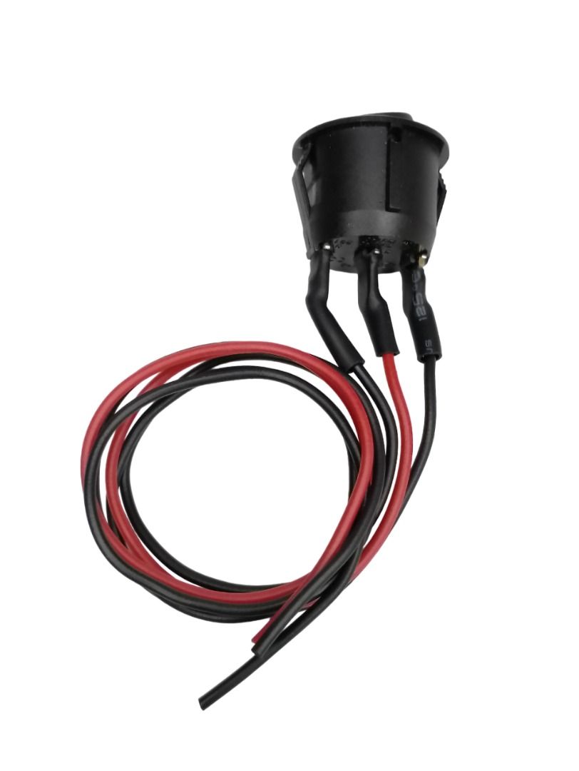 ROCKER SWITCH with WIRE, ROUND BLACK 20mm KCD1-2 3-PIN (NC-COM-NO) ON ...