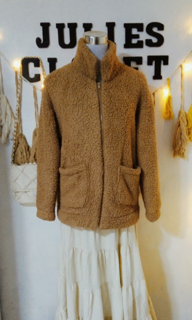 Teddy Bear Sherpa JACKET Style Women s Fashion Coats Jackets and Outerwear on Carousell