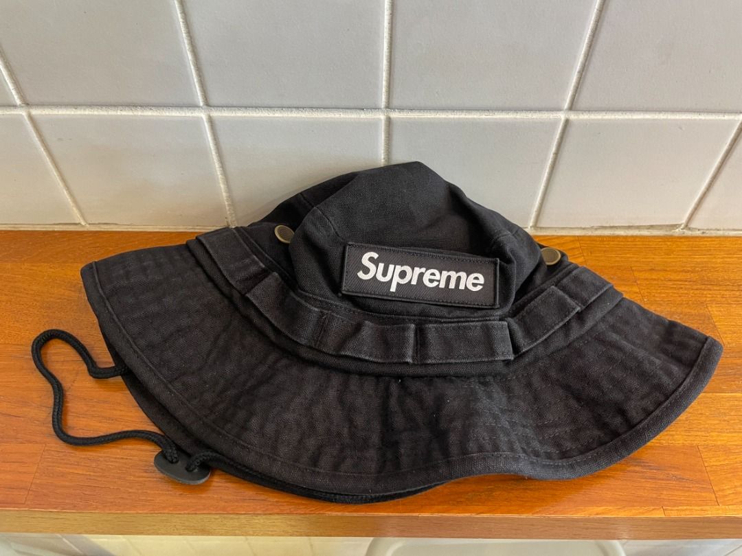 Supreme 2024 SS Washed Canvas Boonie 黒SM