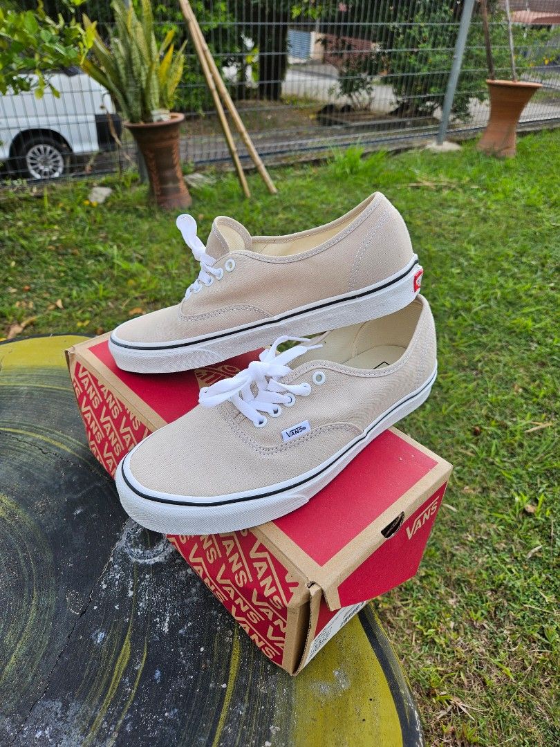 VANS Authentic Cream Men s Fashion Footwear Sneakers on Carousell