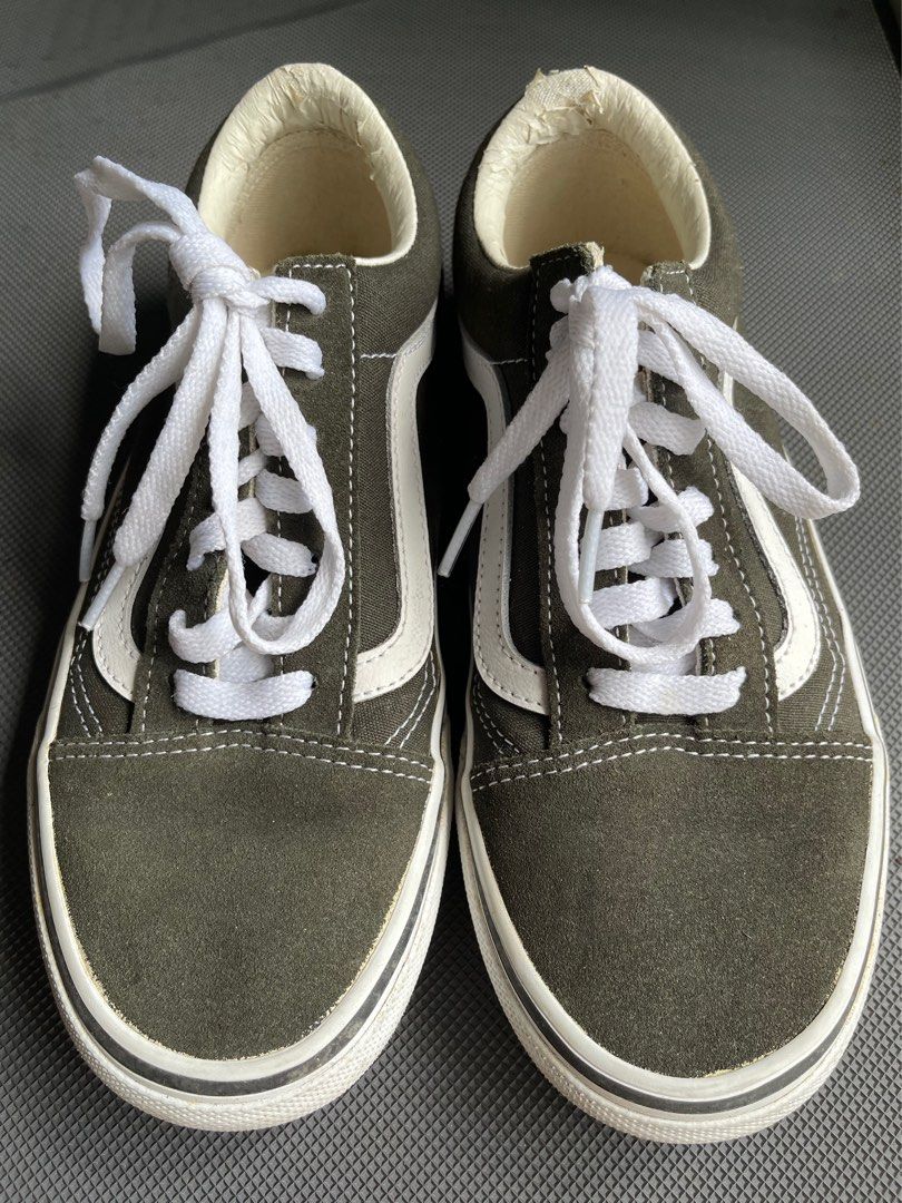Vans Old Skool Navy Green Women s Fashion Footwear Sneakers on Carousell