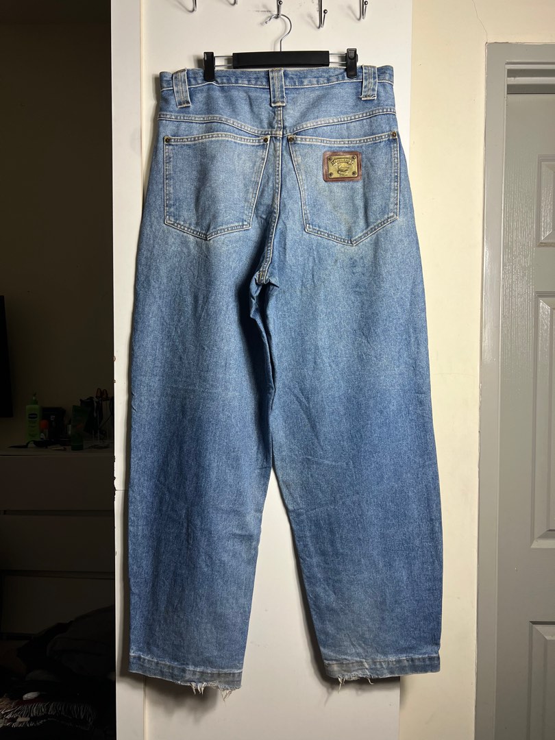Jean Karl Kani Vintage Années 90 - Taille 40/33 Noir - Coupe Baggy Haute - Occasion Très Bon état