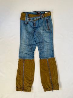 vintage phard belted cowboy vibe low waisted pants