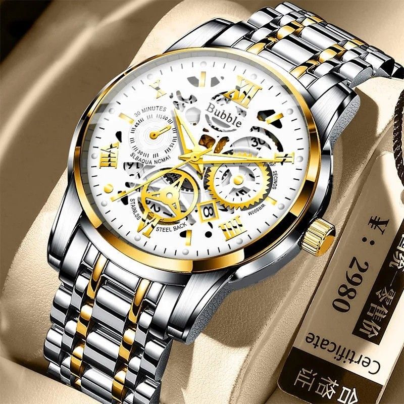 Watch For Men Trendy High end Light Luxury Versatile Quartz Watches Waterproof Roman Hollow Male s Clock Watch