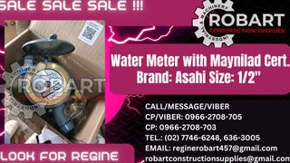 Water Meter with Maynilad Cert.  Brand: Asahi Size: 1/2"