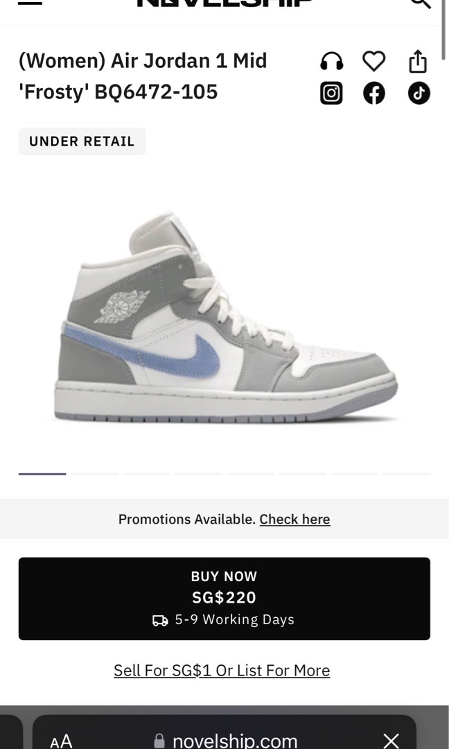 air jordan 1 mid frosty