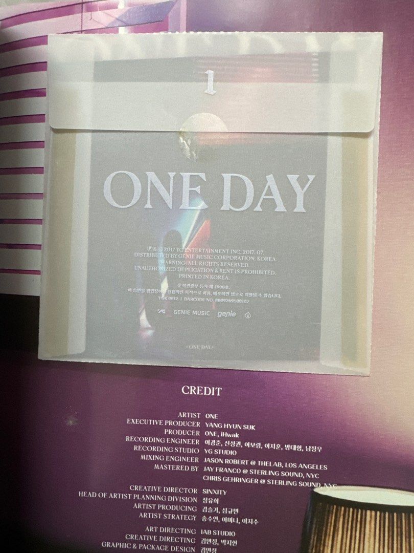ONE チョン・ジェウォン ONE DAY CD 未開封 s-l1200.jpg