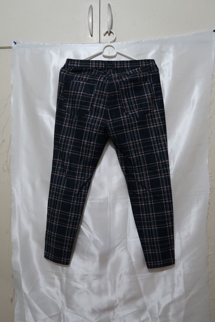 Zara checked skinny trousers on sale