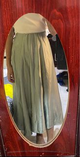 Zara silk light green long skirt for formal wear