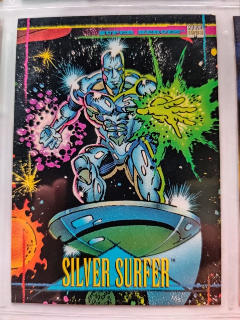 1993 SkyBox Marvel Universe Series 4 Silver Surfer (Category: Vintage Collectibles) located in Kawit. Submitted by ryuko.matoi (Listing ID 1311079690, Image 1). Description: 1993 SkyBox Marvel Universe Series 4 Silver Surfer No reply means not interested No trade/swaps No reservation MOP - BDO & Cash Pick up location: Rosedale Residences, Barangay San Sebastian, Kawit Cavite..