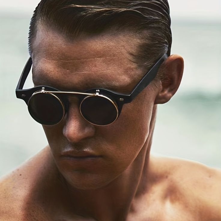 2in1 buka tutup lens john lennon retro vintage best seller sunglasses  bulat steampunk