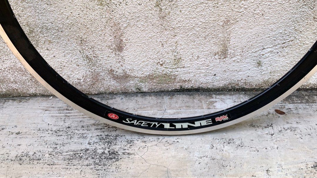 A pair of Rigida DP2000 Safety Line 26 Inch Rims 32 holes