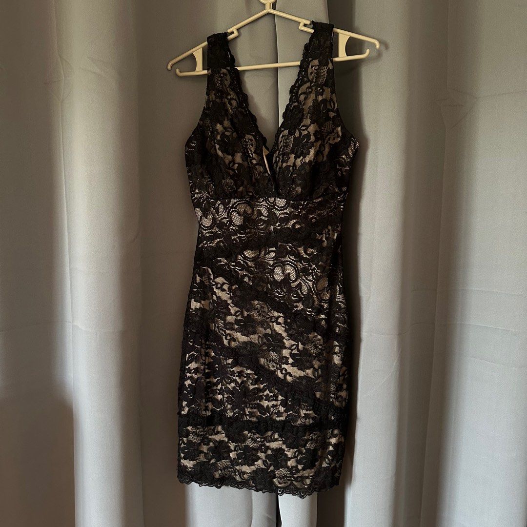 B darlin black lace dress top