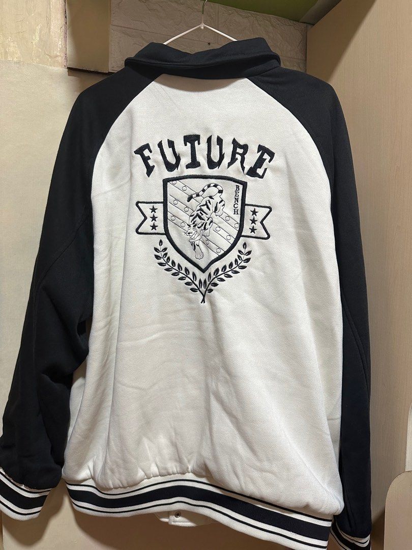 BENCH VARSITY JACKET (Category: Coats, Jackets and Outerwear) located in Quezon City. Submitted by shaizerp (Listing ID 1311084977, Image 2). Description: - used once - no issue - XL on tag - location: quezon city.