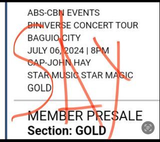 Bini Baguio Gold Ticket