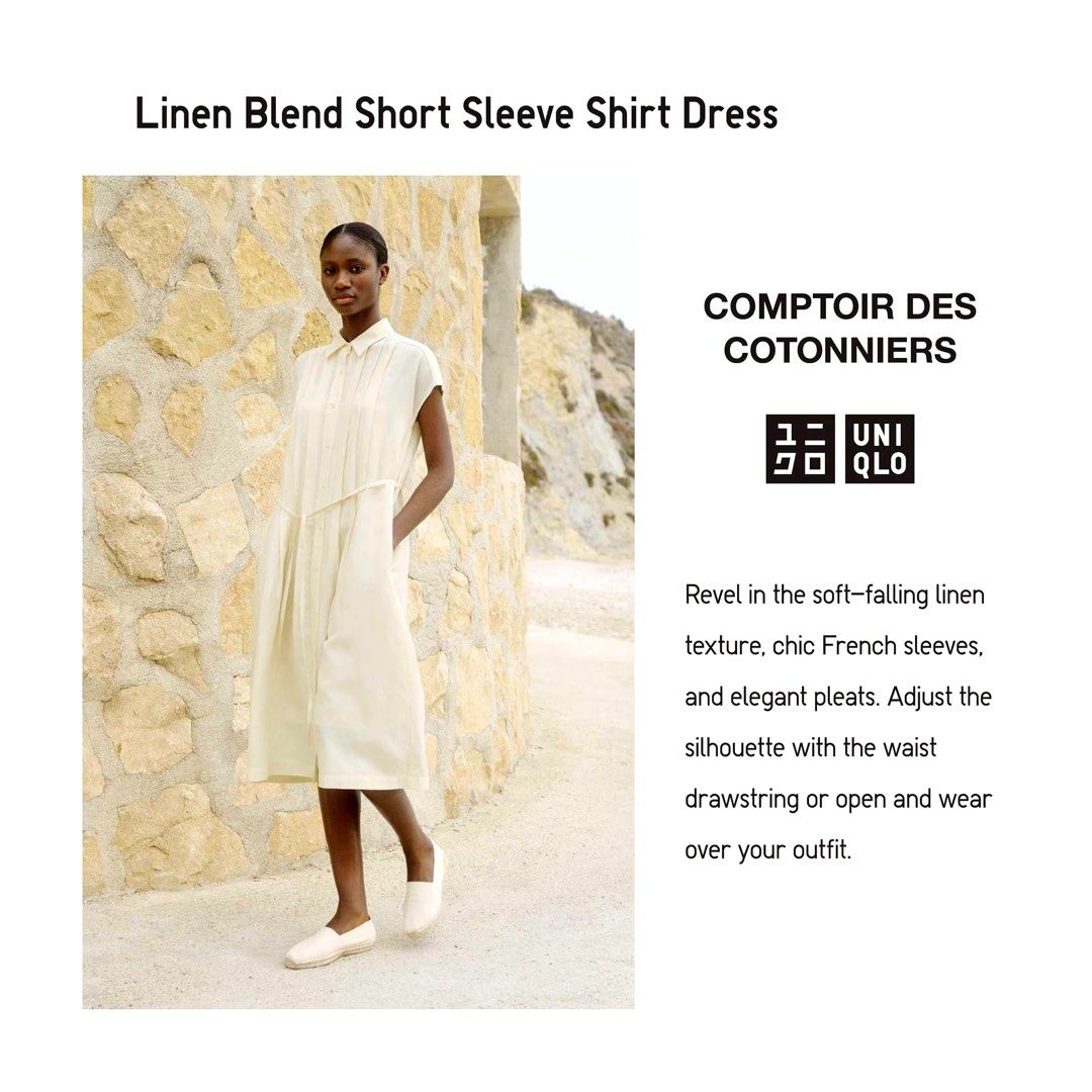 Uniqlo linen shirt dress on sale