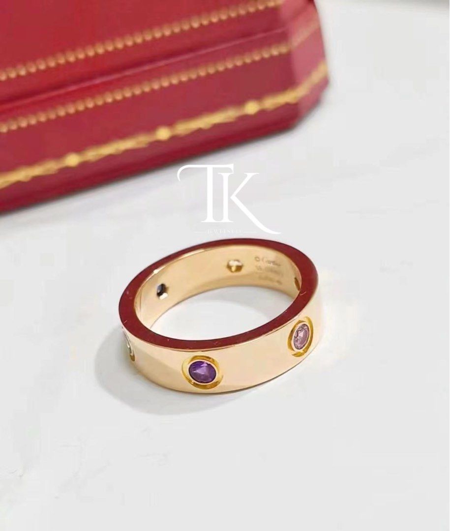 Cartier Multi Gem Love Ring Women s Fashion Jewelry Organisers Rings on Carousell
