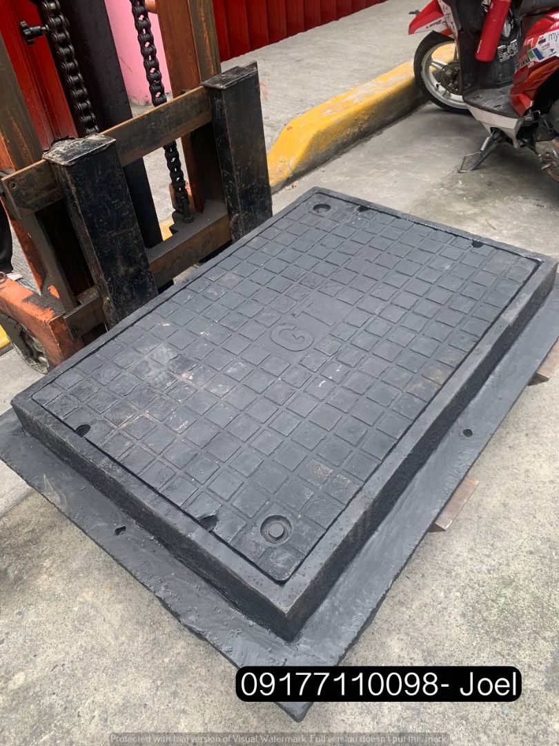 Cast Iron Manhole Cover (Category: Construction & Building Materials) located in Manila. Submitted by joeyroque09 (Listing ID 1311041167, Image 2). Description: Cast Iron Manhole Cover Specs: 800x1100x100mm w/ gt marking pentagon key .