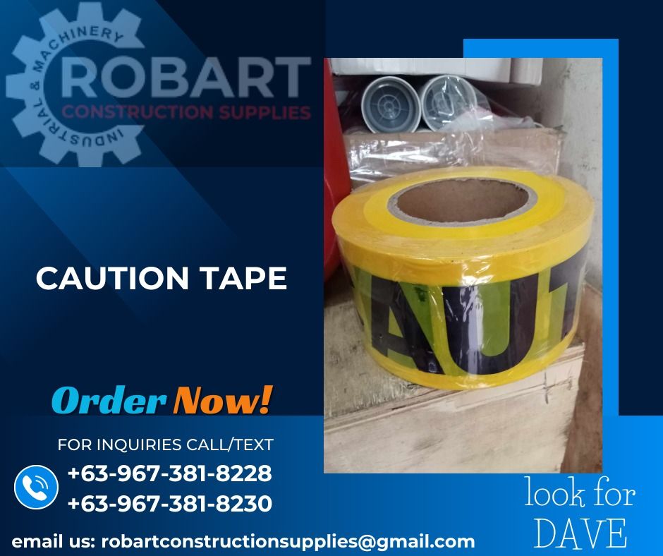 CAUTION TAPE (Category: Construction Tools & Equipment) located in Caloocan City. Submitted by gabo. (Listing ID 1311061724, Image 1). Description: SALE❗ ❗ ❗ SALE❗ ❗ ❗ SALE❗ ❗ ❗ LOOK FOR: Dave T. Cariño 0 9 6 7 3 8 1 8 2 2 8 / 0 9 6 7 3 8 1 8 2 3 0 7 7 4 6-6 1 4 8 / 7 0 0 2- 2 8 7 2 / 8 6 3 6-3 0 0 5 𝑹𝑶𝑩𝑨𝑹𝑻 𝑪𝑶𝑵𝑺𝑻𝑹𝑼𝑪𝑻𝑰𝑶𝑵 𝑺𝑼𝑷𝑷𝑳𝑰𝑬𝑺 📍S&L BUILDING, 1ST & 2ND FLOOR, 1405 YUSECO ST, STA CRUZ, MANILA SEND US MESSAGE FOR INQUIRI