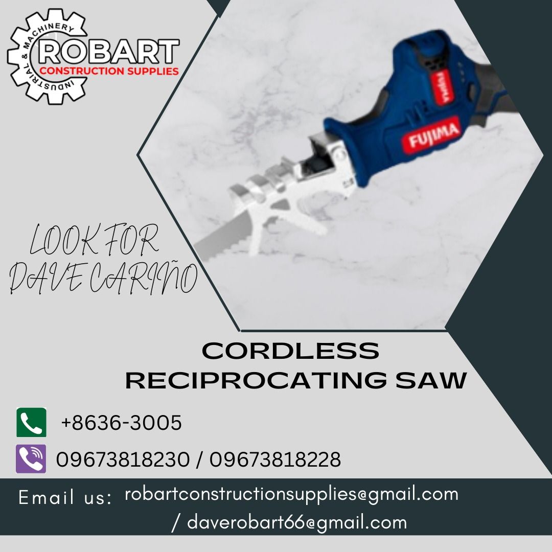 CORDLESS RECIPROCATING SAW (Category: Construction Tools & Equipment) located in Caloocan City. Submitted by gabo. (Listing ID 1311041866, Image 1). Description: SALE❗ ❗ ❗ SALE❗ ❗ ❗ SALE❗ ❗ ❗ LOOK FOR: Dave T. Cariño 0 9 6 7 3 8 1 8 2 2 8 / 0 9 6 7 3 8 1 8 2 3 0 7 7 4 6-6 1 4 8 / 7 0 0 2- 2 8 7 2 / 8 6 3 6-3 0 0 5 𝑹𝑶𝑩𝑨𝑹𝑻 𝑪𝑶𝑵𝑺𝑻𝑹𝑼𝑪𝑻𝑰𝑶𝑵 𝑺𝑼𝑷𝑷𝑳𝑰𝑬𝑺 📍S&L BUILDING, 1ST & 2ND FLOOR, 1405 YUSECO ST, STA CRUZ, MANILA SEND US MESSA