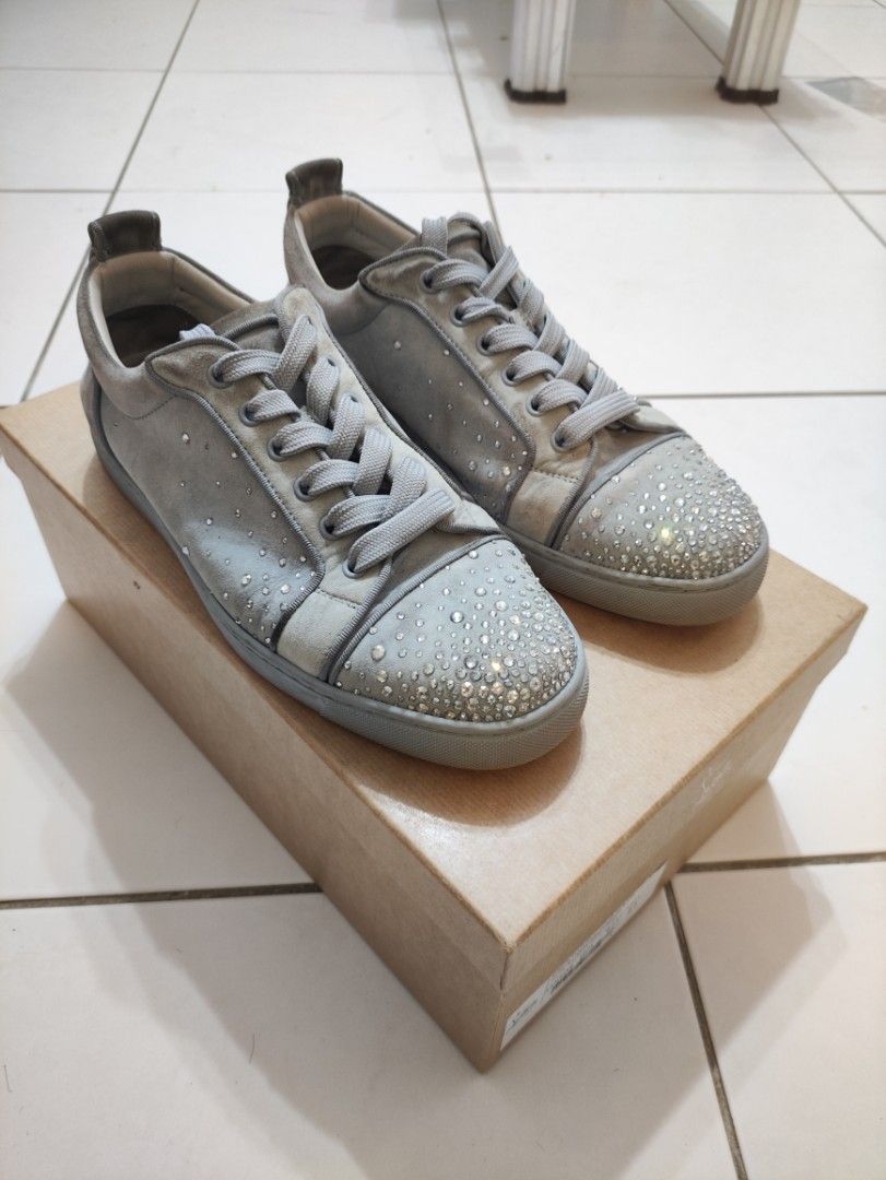 Christian Louboutin Degralouis Junior Strass Men s Fashion Footwear Casual shoes on Carousell