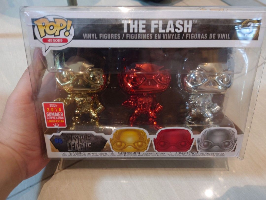 Funko pop chrome the flash Sdcc red gold silver, Babies Kids