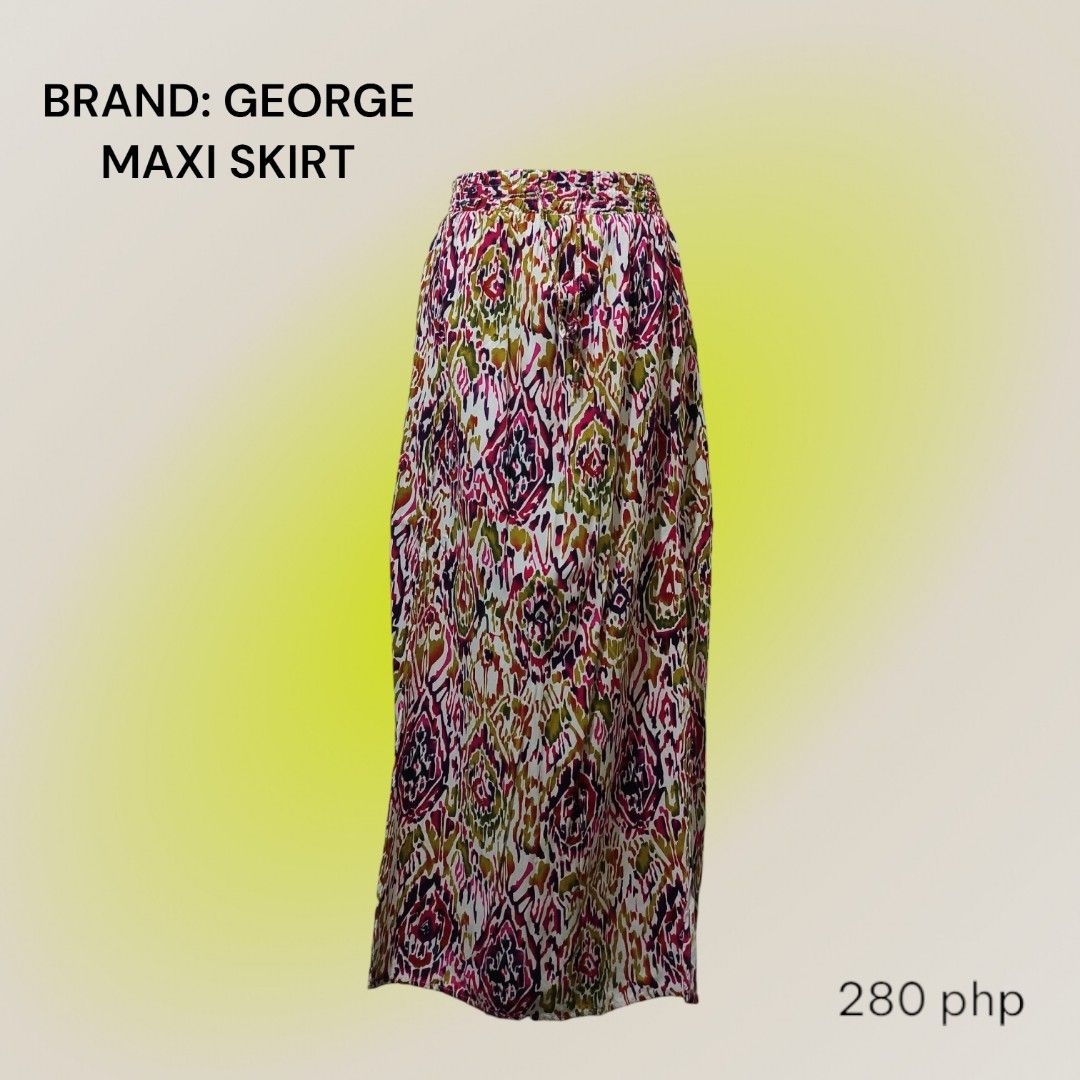 George Maxi Skirt Women s Fashion Bottoms Skirts on Carousell
