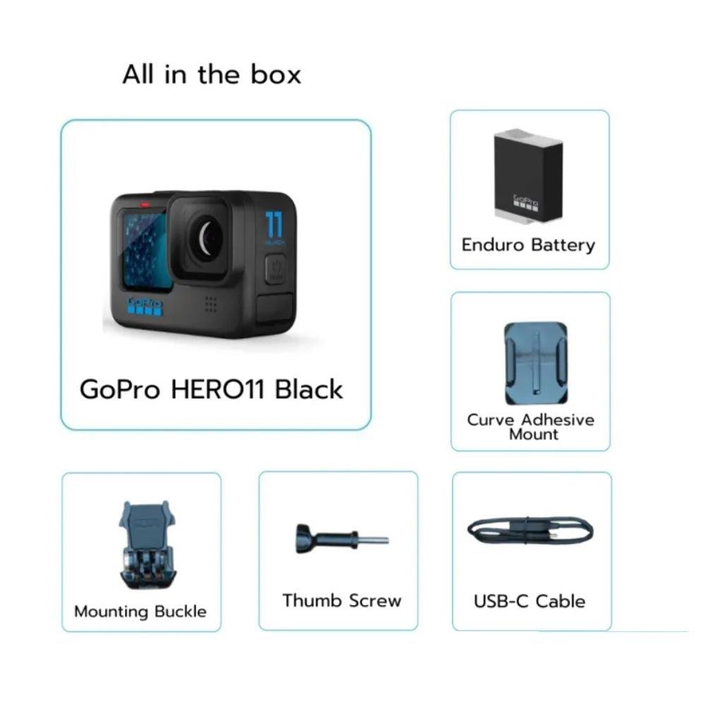 GoPro HERO 11 Black Waterproof Action Camera (Category: Cameras) located in Manila. Submitted by vmidirect (Listing ID 1298695069, Image 2). Description: About this item Revolutionary New Image Sensor: expansive field of view ever on a HERO camera out of the box. This gives you an extra-large canvas for your creativity by capturing more of the sky and horizon in every shot. Zoom in, crop your shots, change digital lenses, adjust aspect ratios and