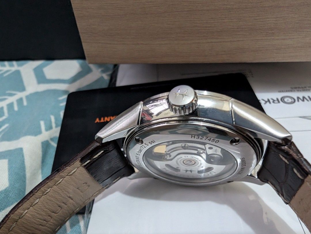 Hamilton Jazzmaster Dress watch (Category: Luxury Watches) located in Cordova. Submitted by yang29er (Listing ID 1311147123, Image 3). Description: Selling my Hamilton Jazzmaster. No issues, I seldom used it. RFS- it's too big for me Open for swap or Hamilton murph 38mm ( will top up for the price difference) No to lowballers..
