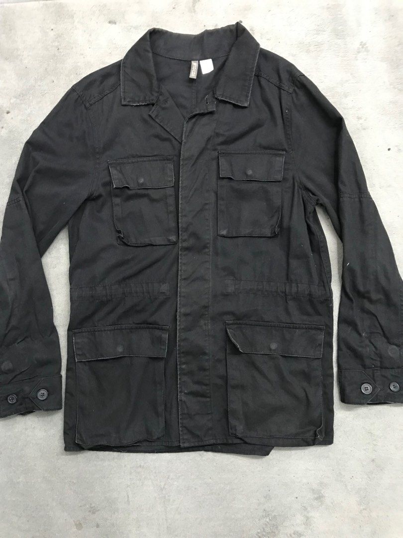H M Parka Jacket M65 Black Colour
