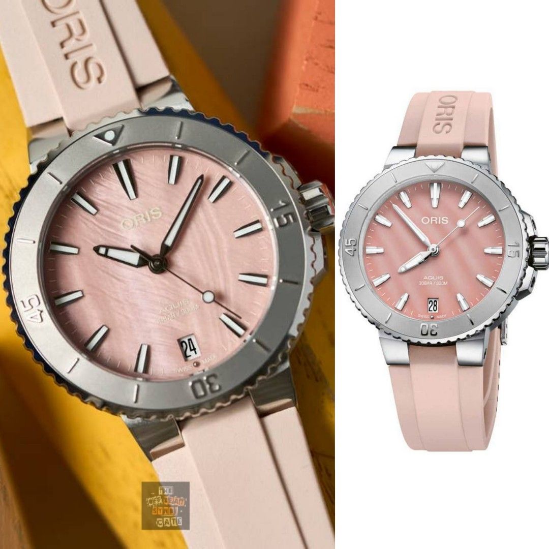 International warranty 100 Original Oris Aquis Date Automatic Women s Watch 01 733 7770 4158 07 4 18 66FC pre order accept deposit Luxury Watches on Carousell